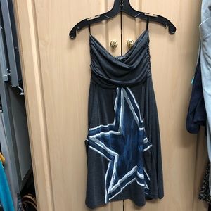Dallas Cowboys strapless bandeau top dress